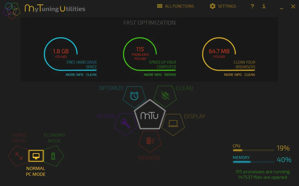 mytuning utilities dashboard