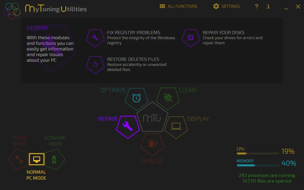 Modul Reparieren von mytuning utilities